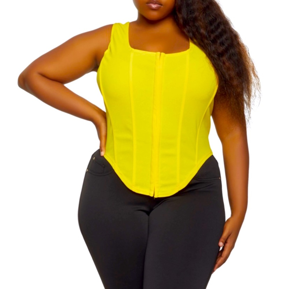 Sleeveless Curvy Corset Top: 3X